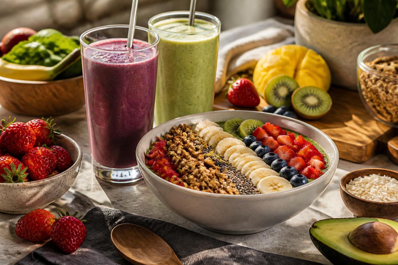 smoothie-format-context granola bowl style context